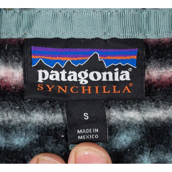 Patagonia Synchilla Snap-T Jacket Men's Small Aztec Tribal Pullover Fleece 25450 - Picture 3 of 15